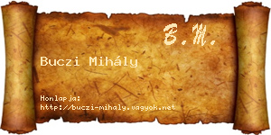 Buczi Mihály névjegykártya