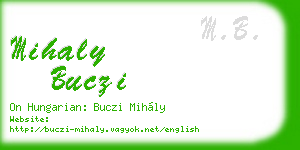 mihaly buczi business card
